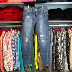 Mossimo Supple Co boyfriend skinny jeans size 2